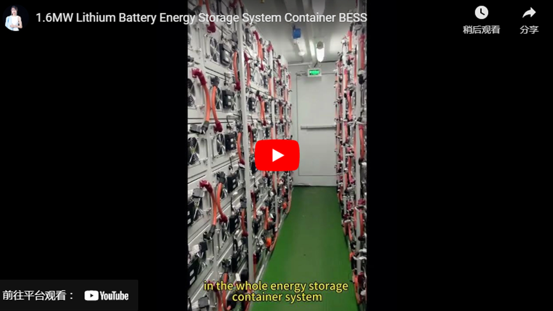 1.6MW Lithium Battery Energy Storage System Container BESS